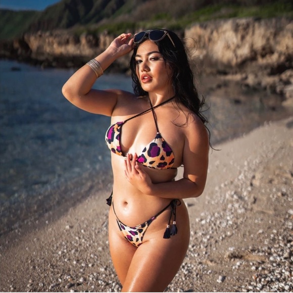 Brazilian Reversible Bikini Lift Butt Intertwined Adjustable String Thong Bottom - Picture 5 of 6